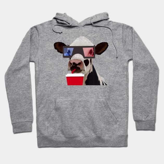 Mooovie Time Cow Hoodie by Suneldesigns